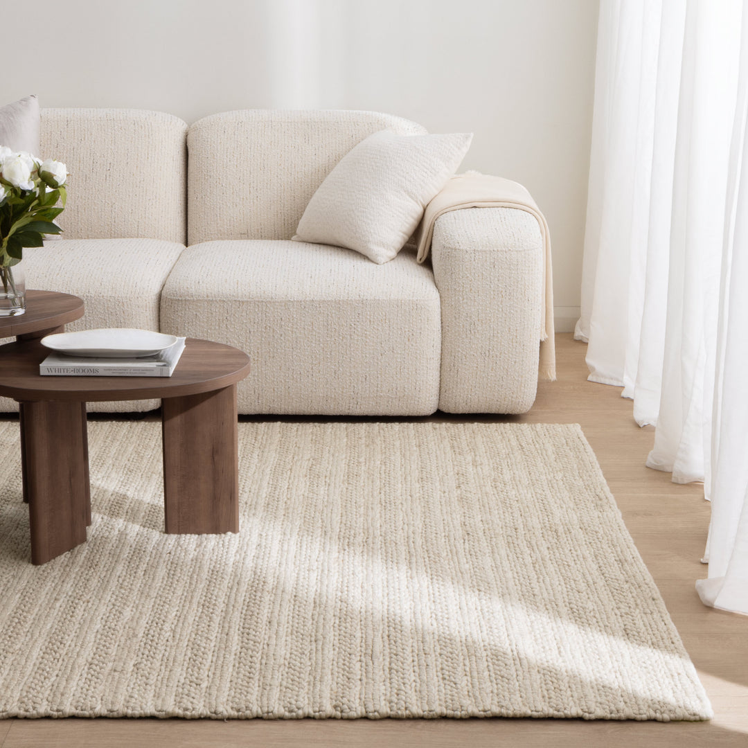 Privilege 001 Wool Rug Beige