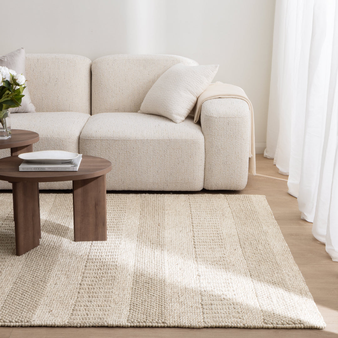 Privilege 002 Wool Rug Beige