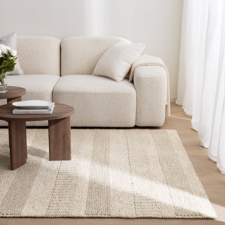 Privilege 002 Wool Rug Beige