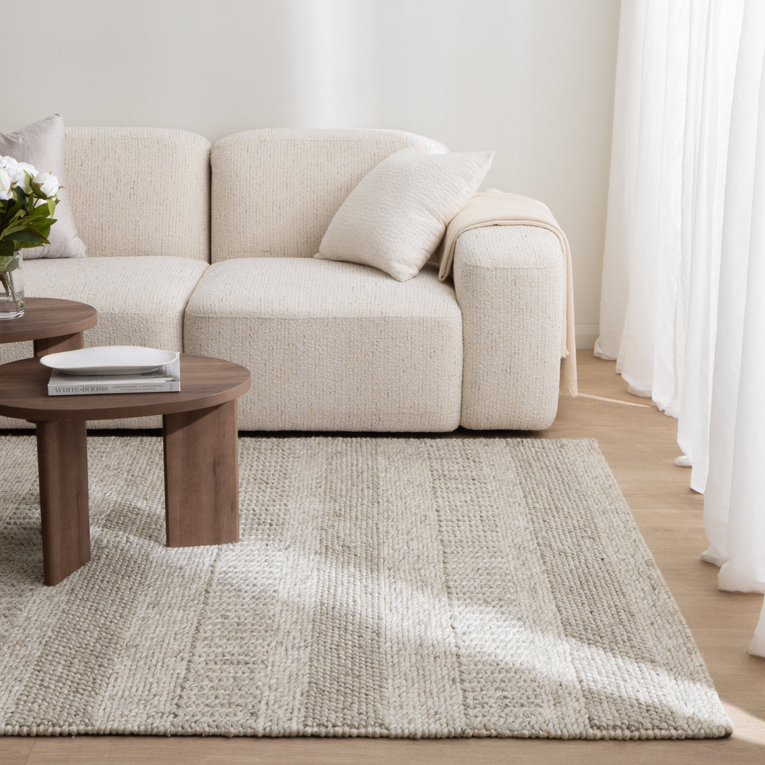 Privilege 002 Wool Rug Grey