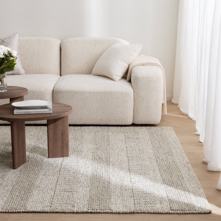 Privilege 002 Wool Rug Grey