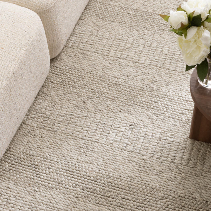 Privilege 002 Wool Rug Grey