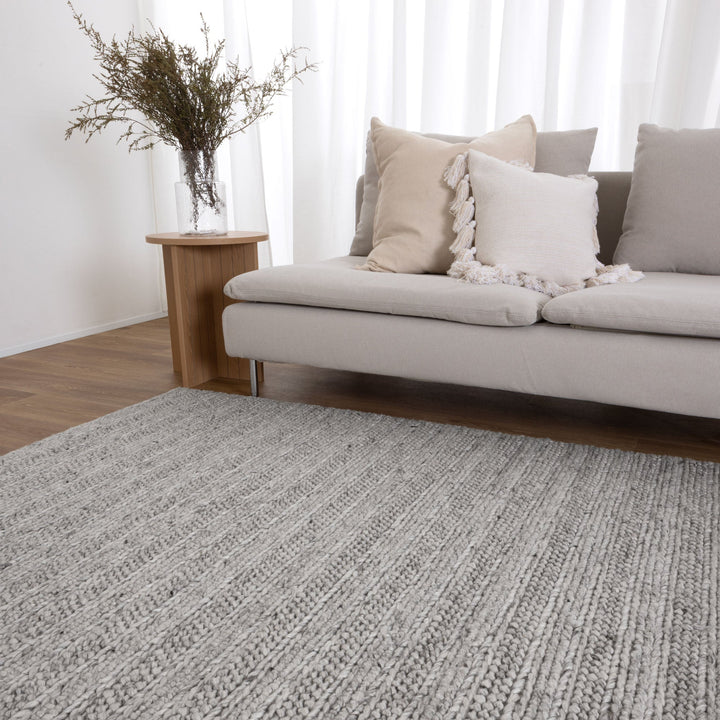 Privilege 001 Wool Rug Grey