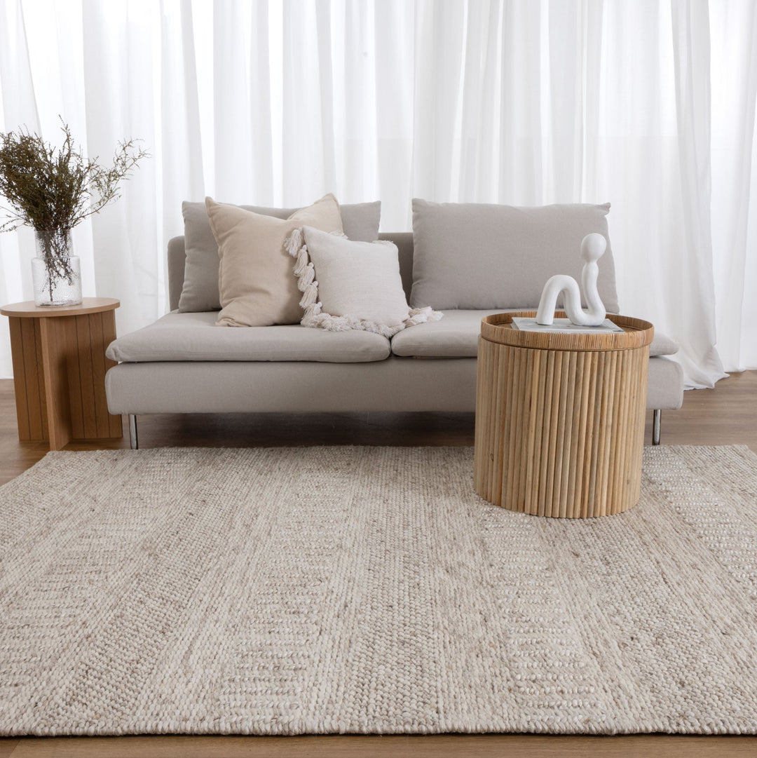 Privilege 002 Wool Rug Beige