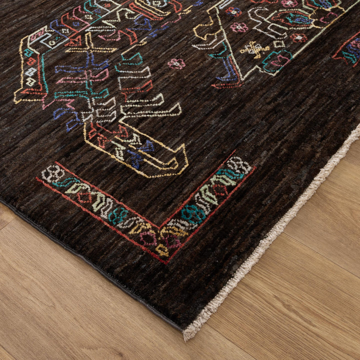 AFGHAN HANDKNOTTED WOOLE CARPETS 238X169 ROSE-VES 10542 (Hand Made)