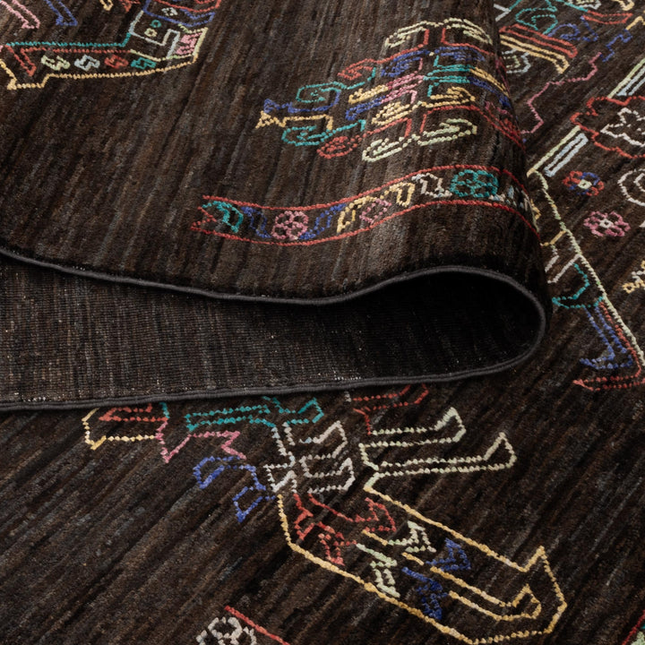 AFGHAN HANDKNOTTED WOOLE CARPETS 238X169 ROSE-VES 10542 (Hand Made)