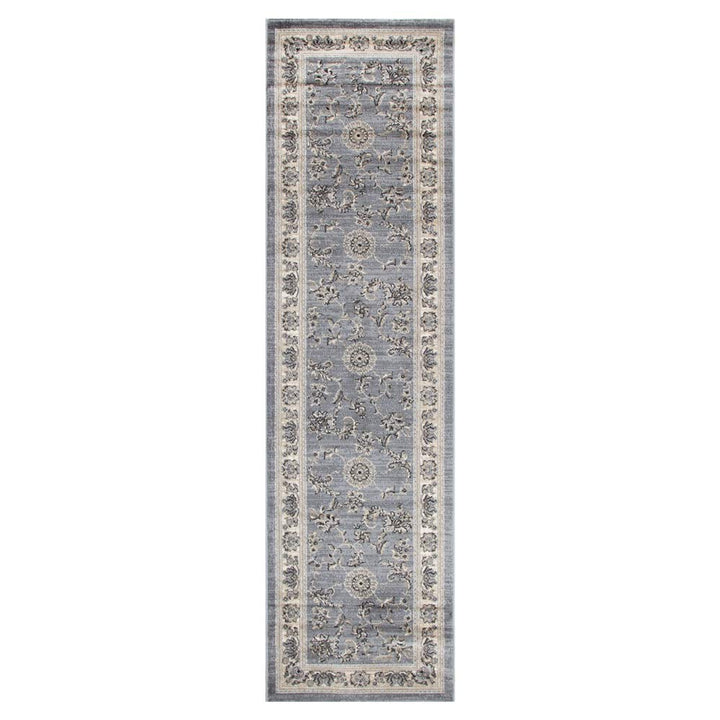 Arya Grey Cream Border Rug - 1691 GREY