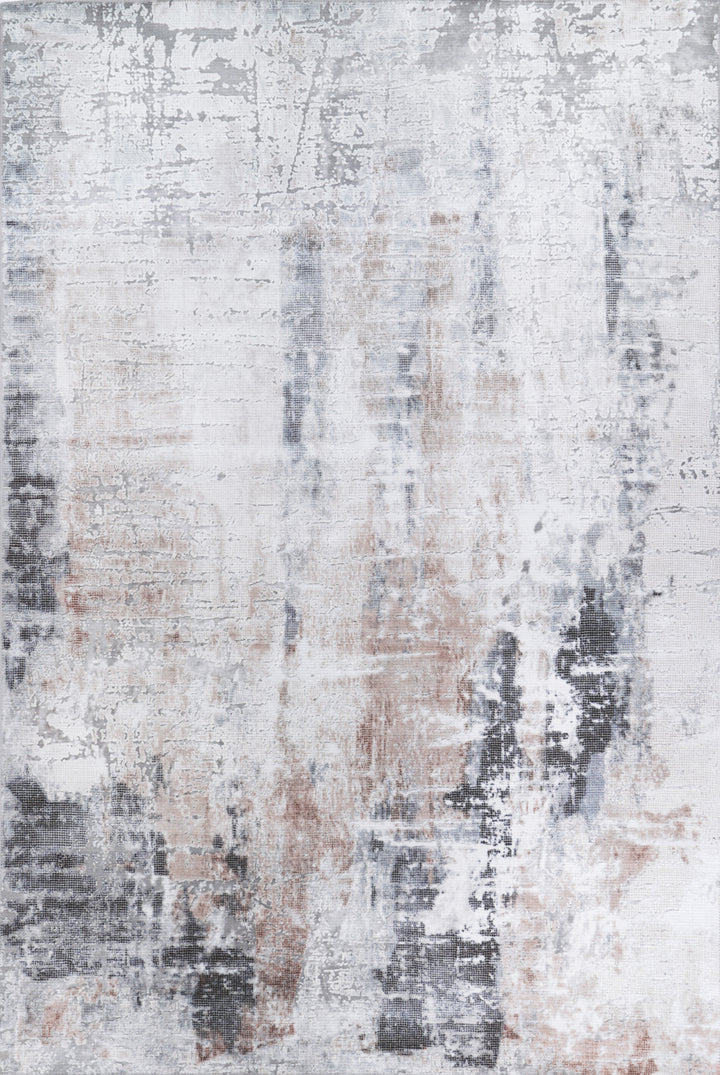 Vintage Crown Leopold Ash & Ivory Distressed Vintage Rug - (2286-02) Machine Washable (No Fringe)