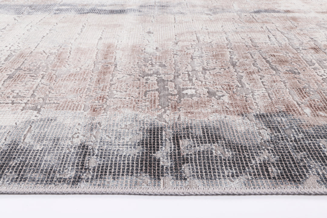Vintage Crown Leopold Ash & Ivory Distressed Vintage Rug - (2286-02) Machine Washable (No Fringe)