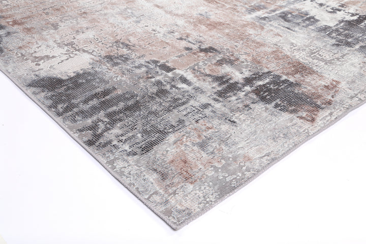 Vintage Crown Leopold Ash & Ivory Distressed Vintage Rug - (2286-02) Machine Washable (No Fringe)