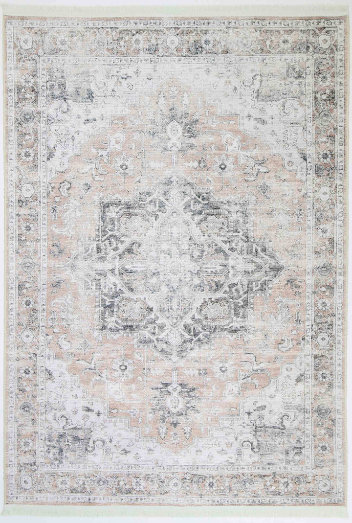 Vintage Crown Helena Beige & Cream Distressed Vintage Rug - (3082-11)