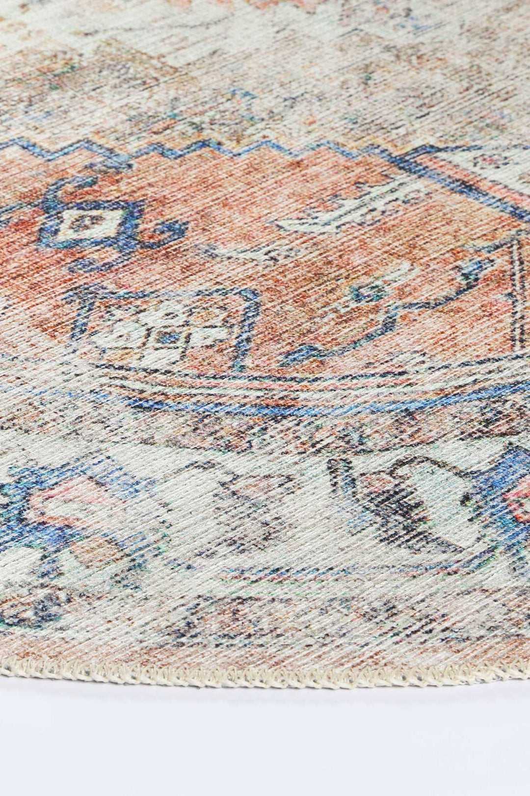 Vintage Crown Pissarro Terracotta Sky Distressed Vintage Rug - (3163-00)