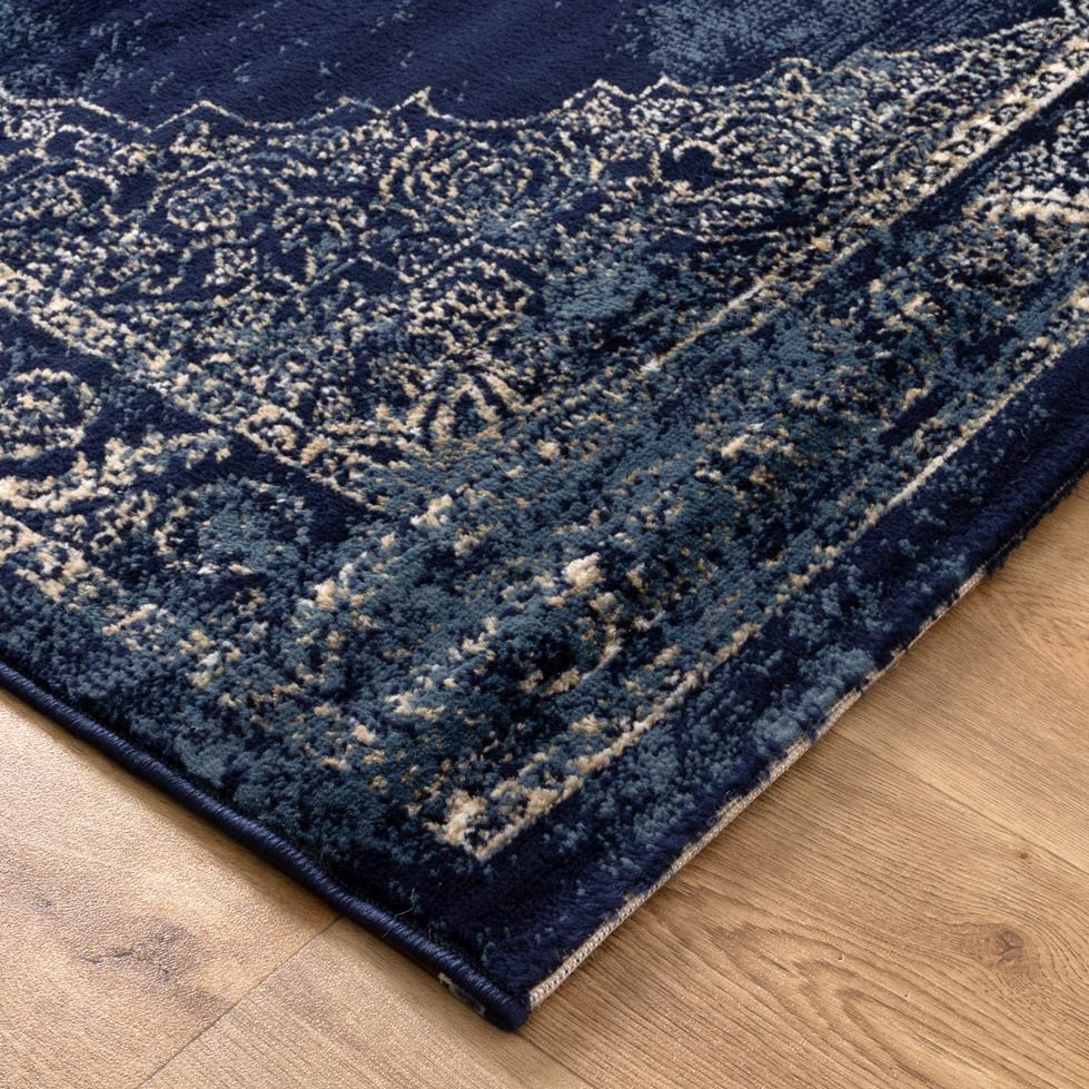 Deep Navy Rugs Arya Distressed Navy Rug - 6010 NAVY – Brand Ventures Pty Ltd