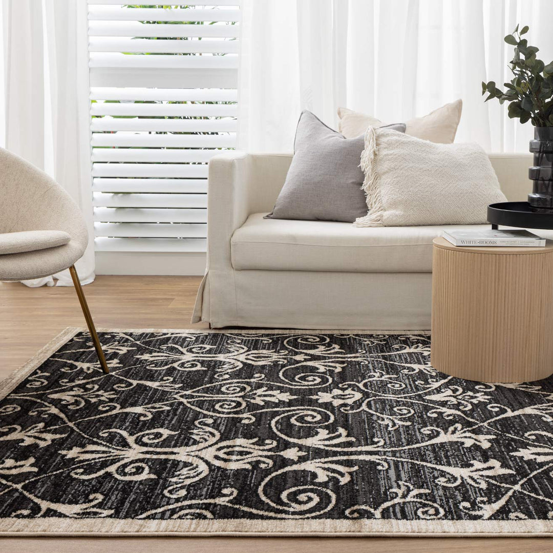 Arya Black Rug - 6095C Black