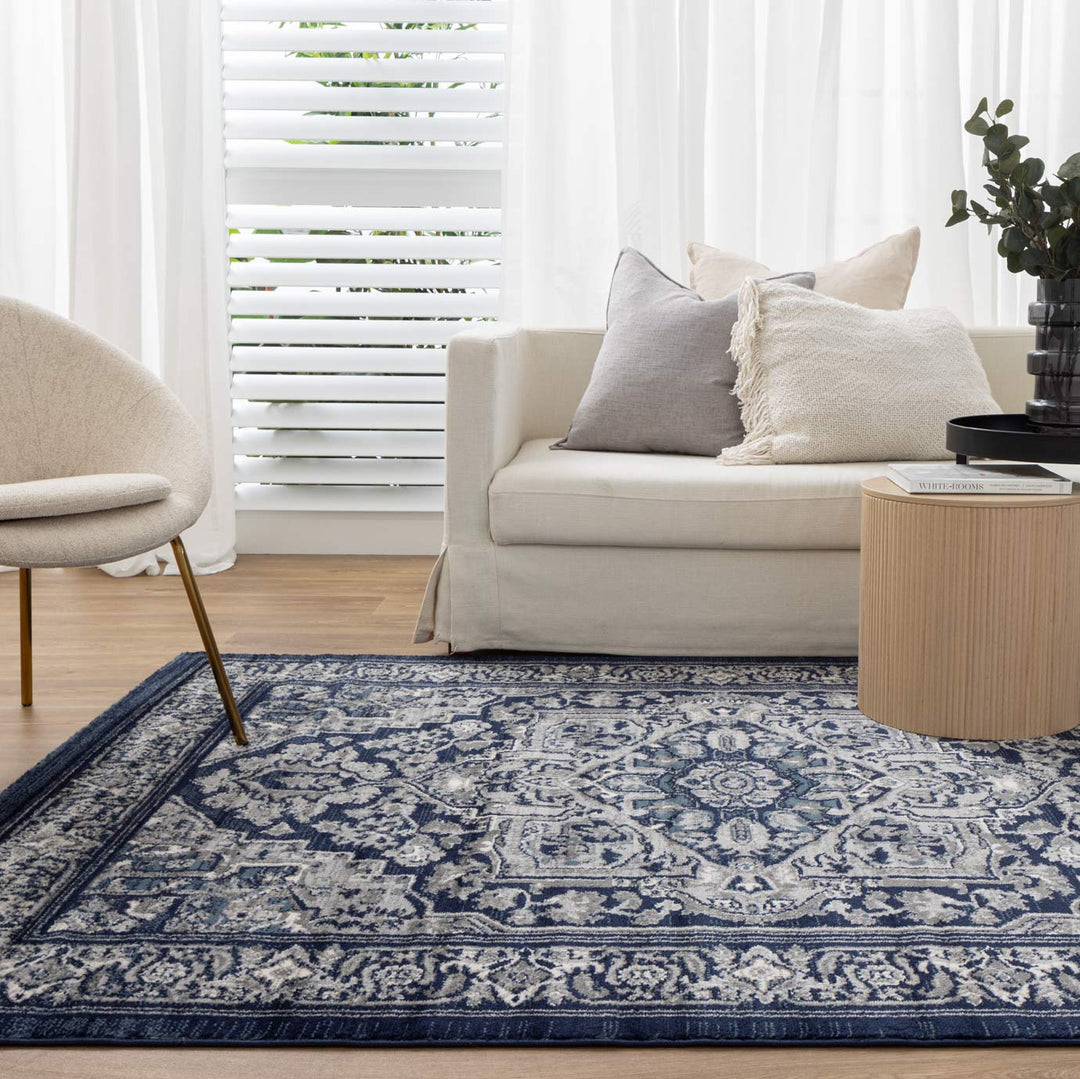 Arya Transitional Navy Rug - 6097B NAVY