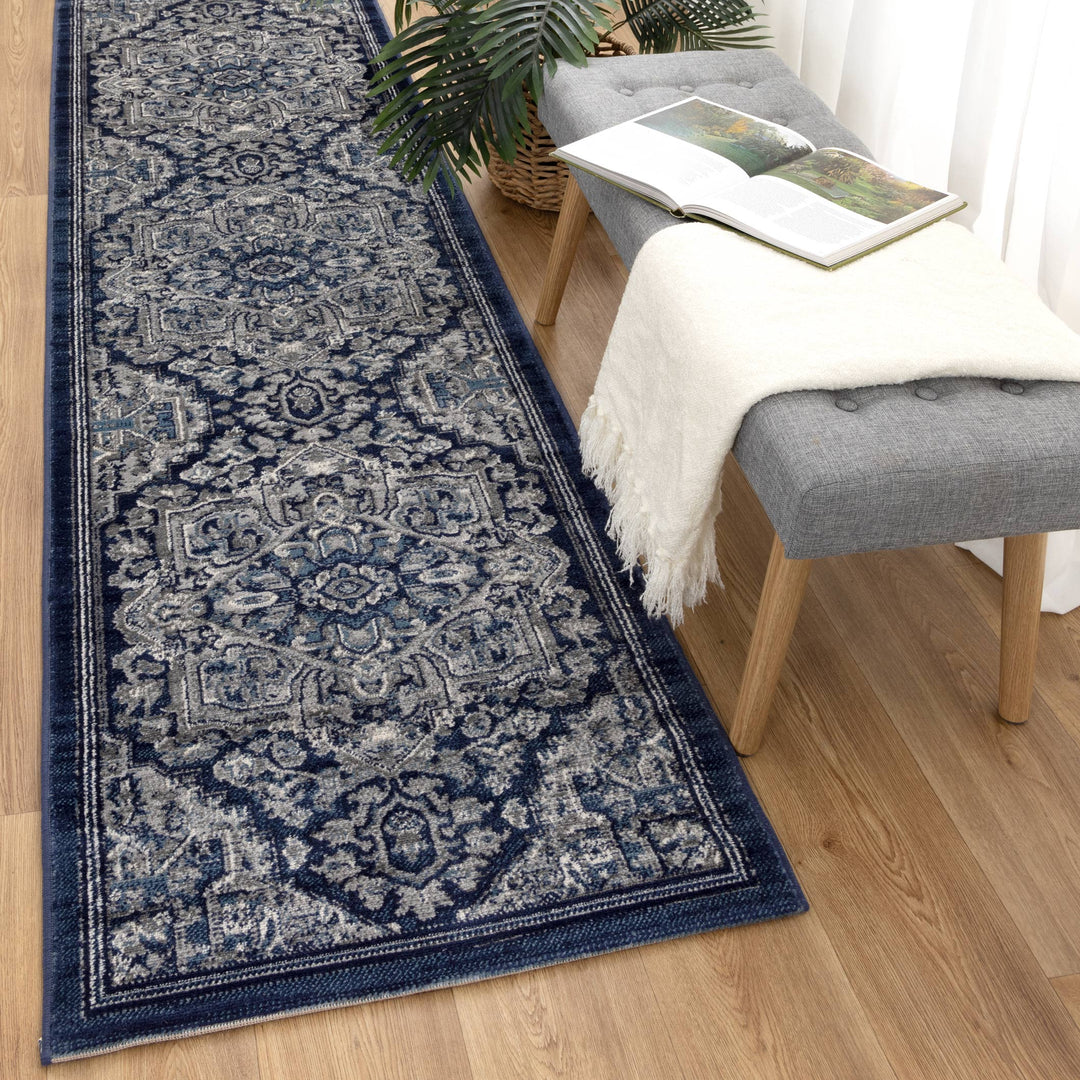 Arya Transitional Navy Rug - 6097B NAVY