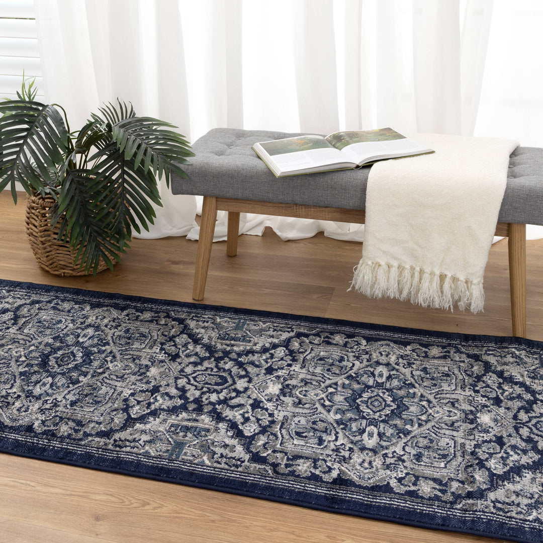 Arya Transitional Navy Rug - 6097B NAVY