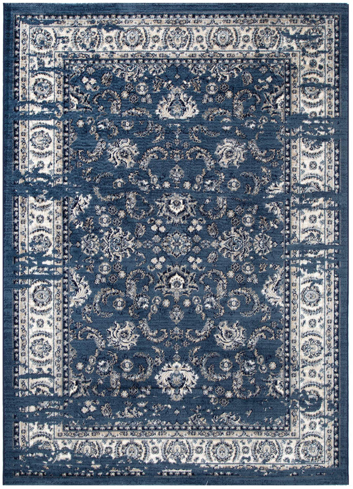 Arya Ziegler Distressed Navy Rug - 6408 BLUE