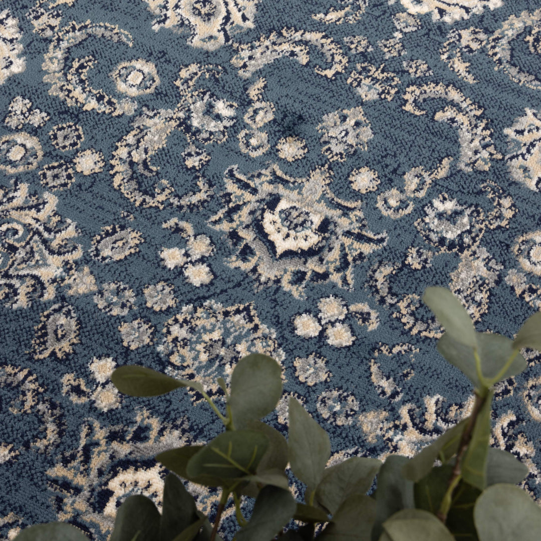 Arya Ziegler Distressed Navy Rug - 6408 BLUE