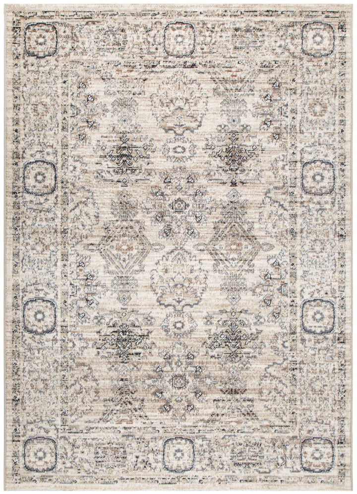 Arya Ziegler Cream Grey Rug - 6890 CREA