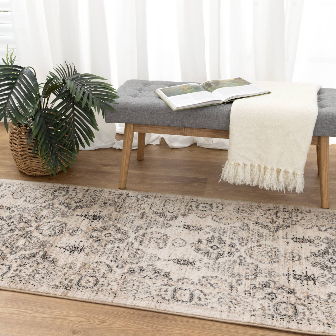 Arya Ziegler Cream Grey Rug - 6890 CREA