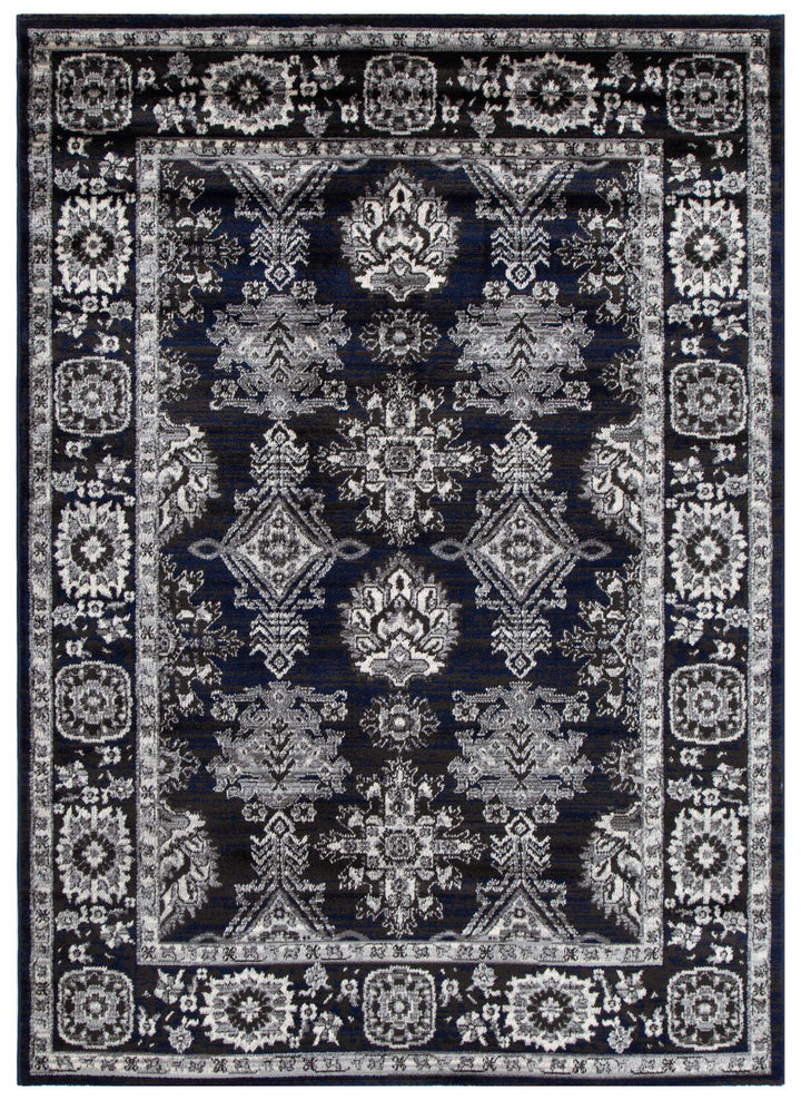 Arya Ziegler Navy Grey Rug - 6890 NAVY