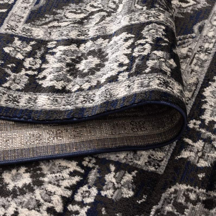 Arya Ziegler Navy Grey Rug - 6890 NAVY