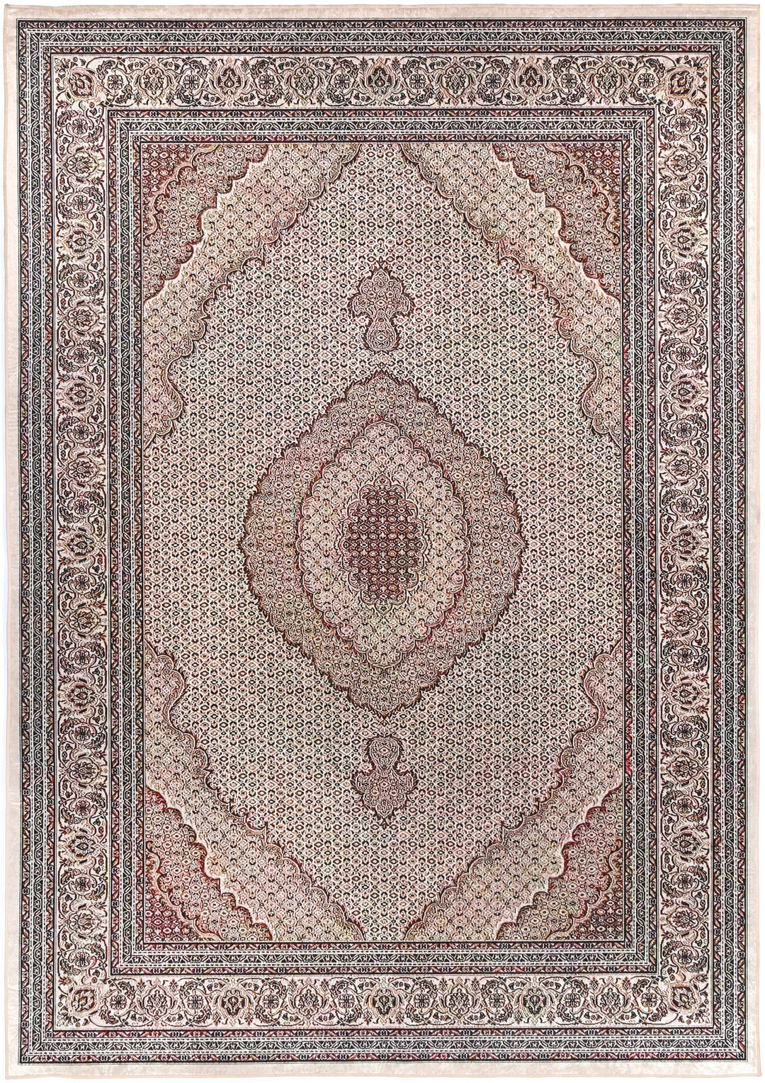 Angelic Medallion Red Non-Slip Rug - ANGE04