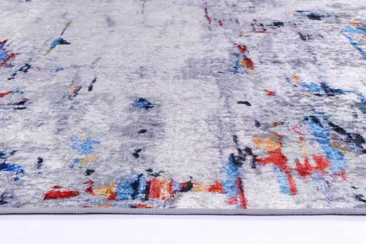 Angelic Painting Grey Multi Non-Slip Rug - ANGE08