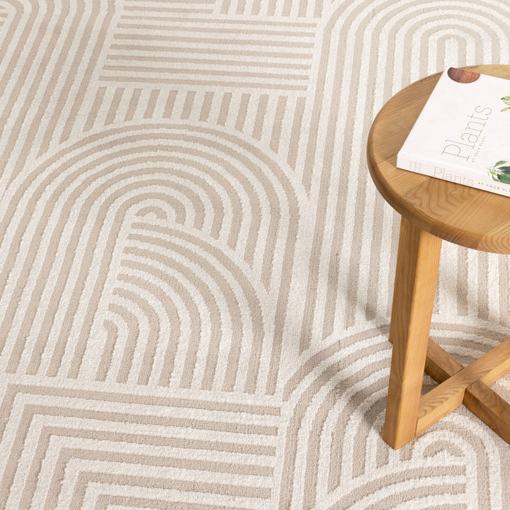 Sierra Arches Beige Ivory Rug - New Arrival