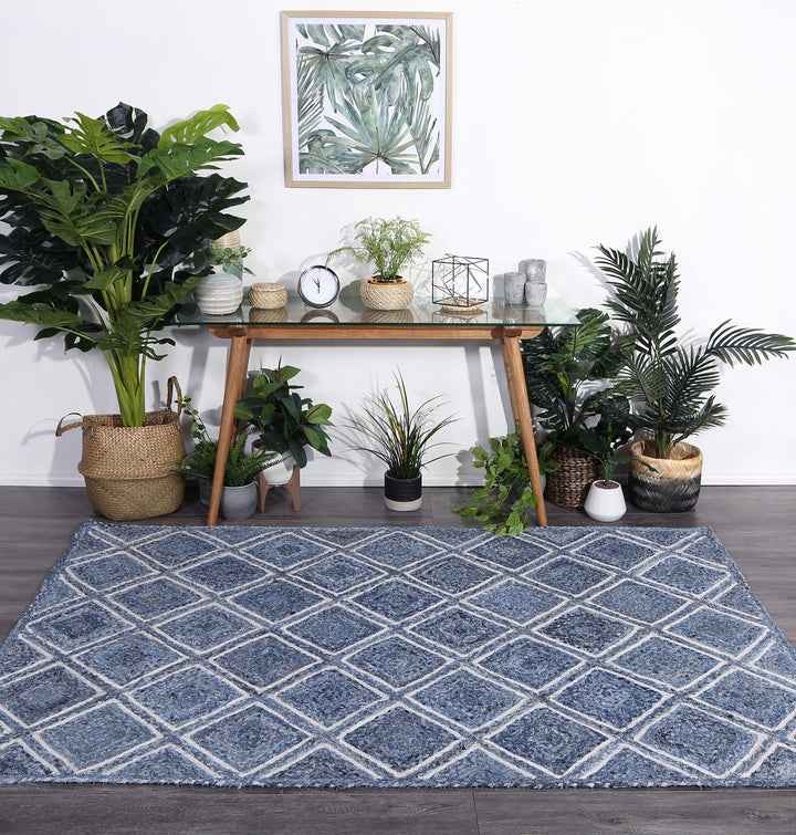 Artisan Blue Natural Diamond Rug