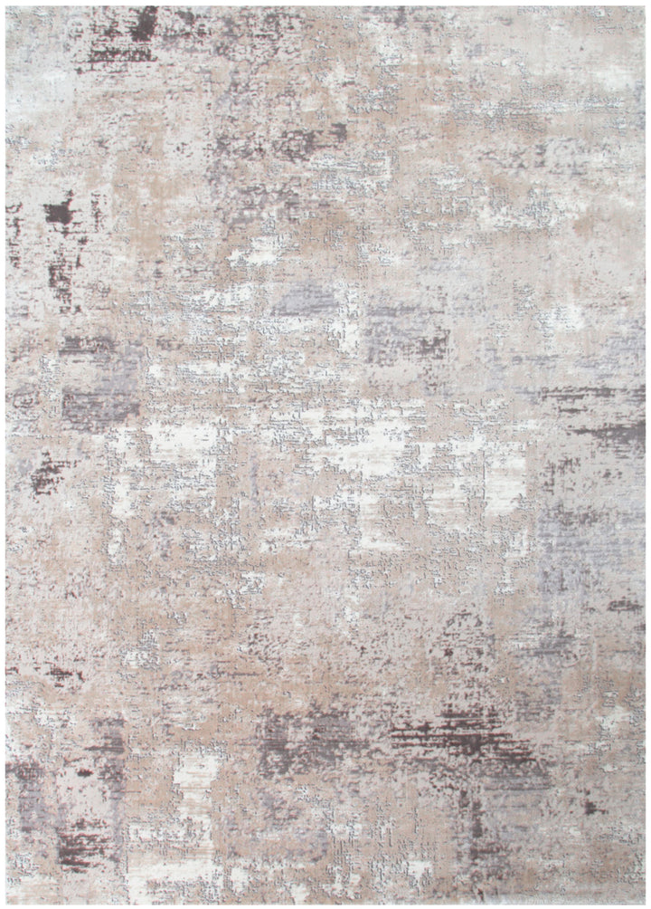 Atina Distressed Abstract Beige Grey Rug - AT01