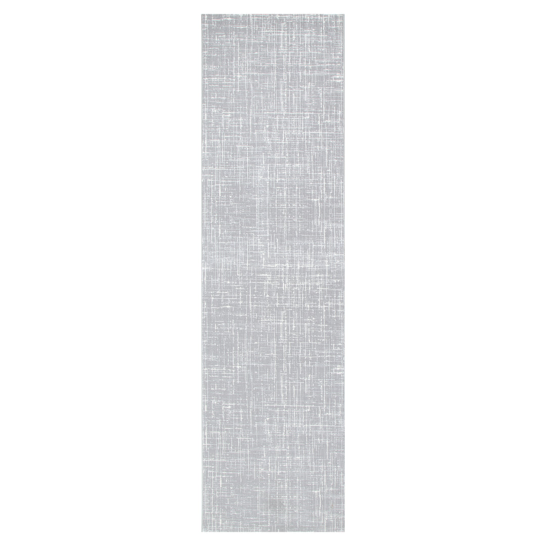 Atina Distressed Geo Lines Grey Rug - AT02