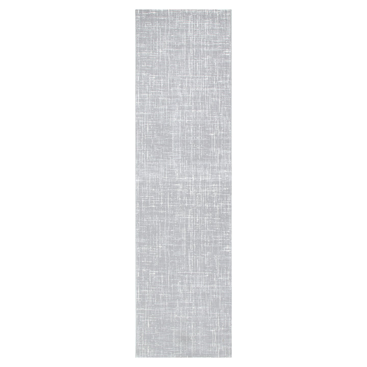 Atina Distressed Geo Lines Grey Rug - AT02
