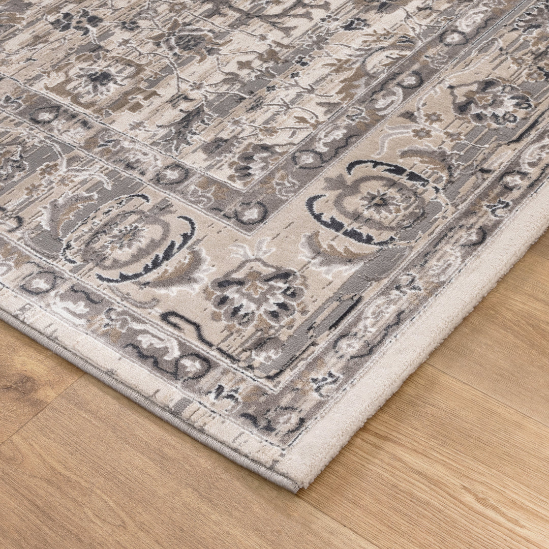 Atina Distressed Transitional Beige Grey Rug - AT05 – Brand Ventures ...