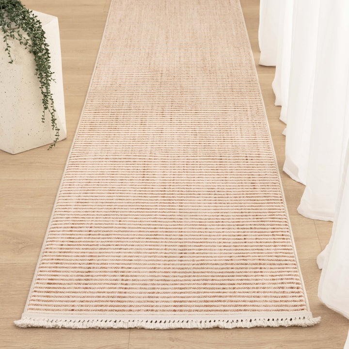 Berno Pink Ivory Loop Stripes Rug - B002 - New Arrival