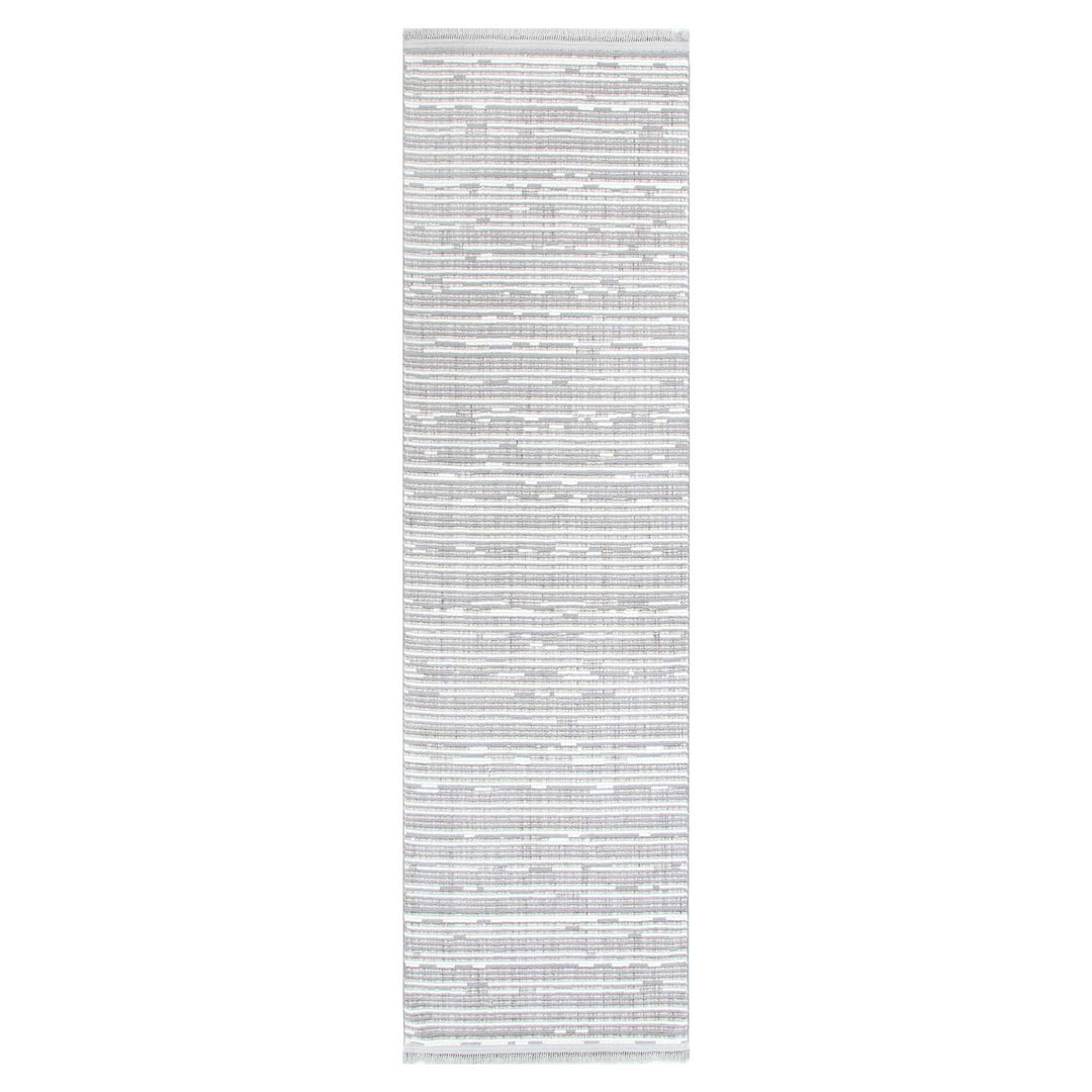 Berno Silver Ivory Loop Lines Rug - B006 - New Arrival