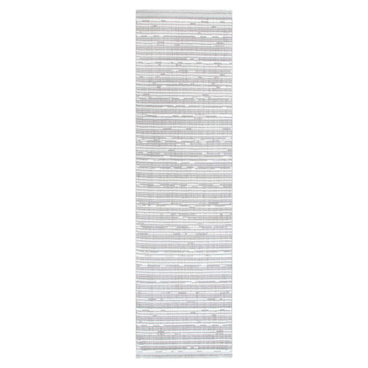 Berno Silver Ivory Loop Lines Rug - B006 - New Arrival
