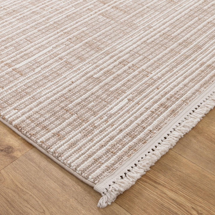 Berno Beige Ivory Loop Lines Rug - B007 - New Arrival