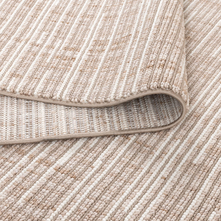 Berno Beige Ivory Loop Lines Rug - B007 - New Arrival