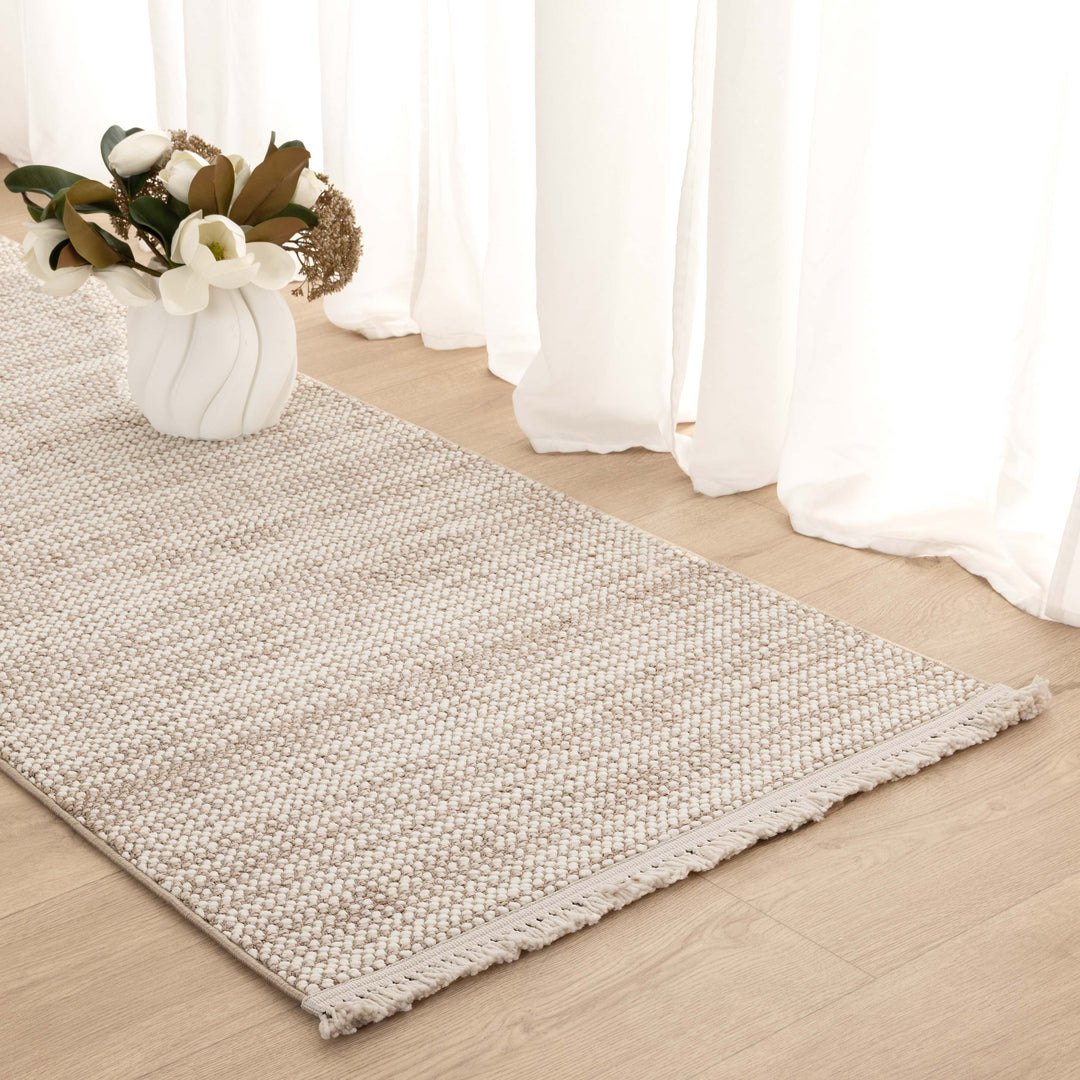 Berno Ivory Beige Loop Rug - B008 - New Arrival