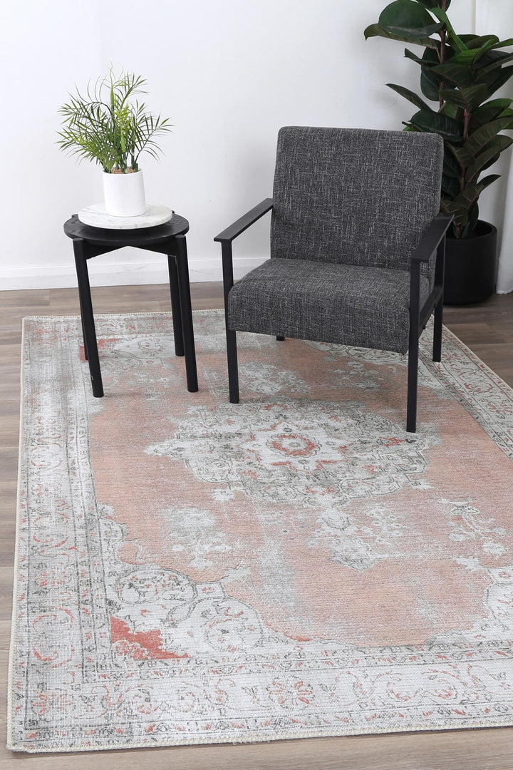 Babylon Isin Terracotta Washable Rug - VTL1192-04