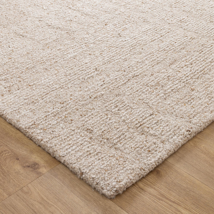 Seren Beige Modern Wool Rug - New Arrival