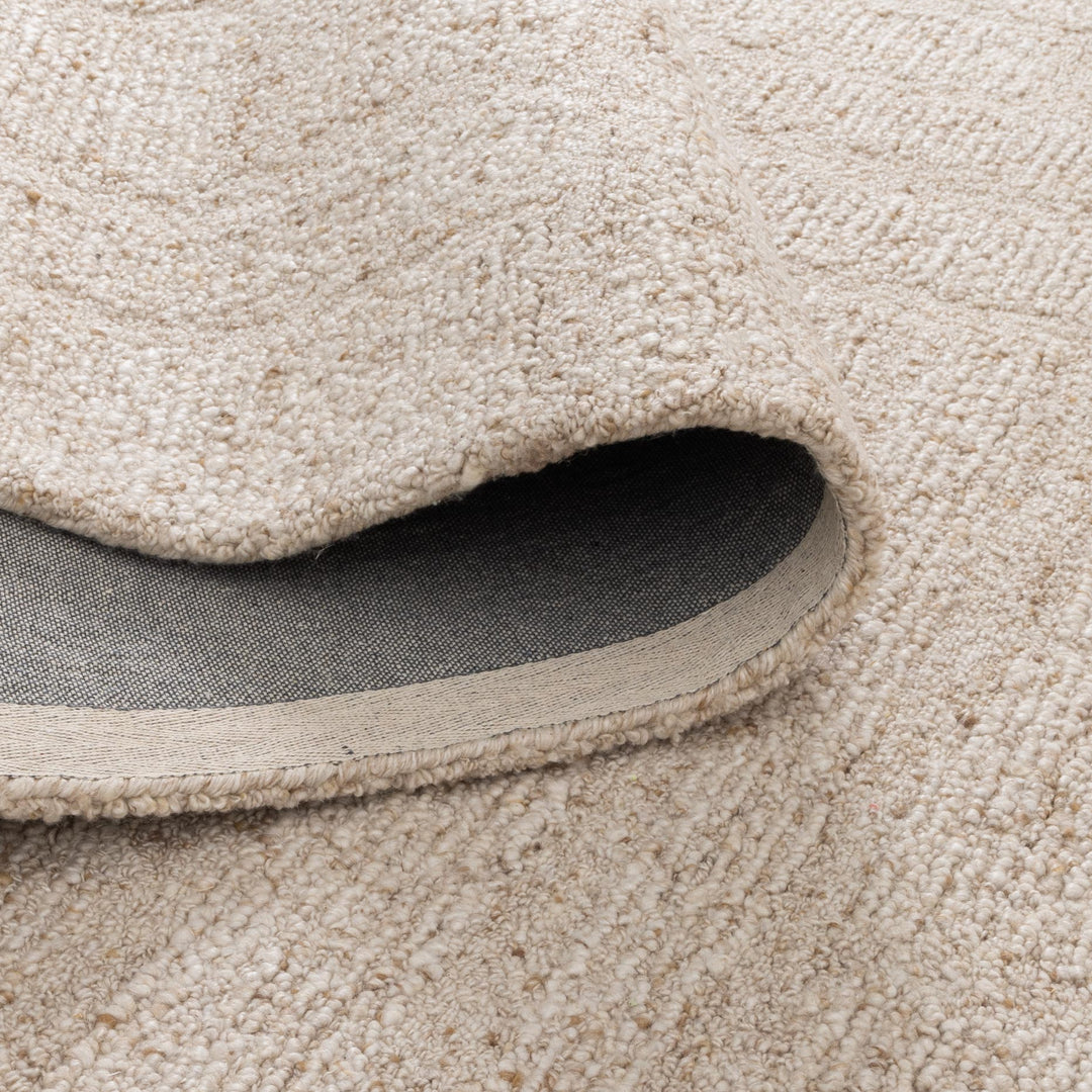 Seren Beige Modern Wool Rug - New Arrival