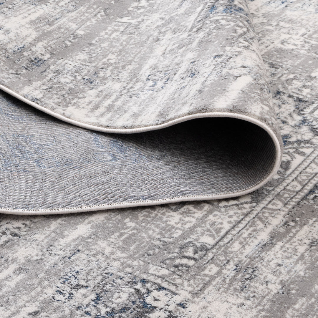 Bohemian Paradise Medalion Grey Blue Rug - 06GBLU