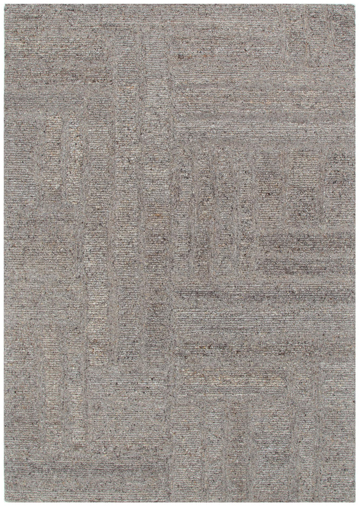 Seren Brown Grey Modern Wool Rug - New Arrival