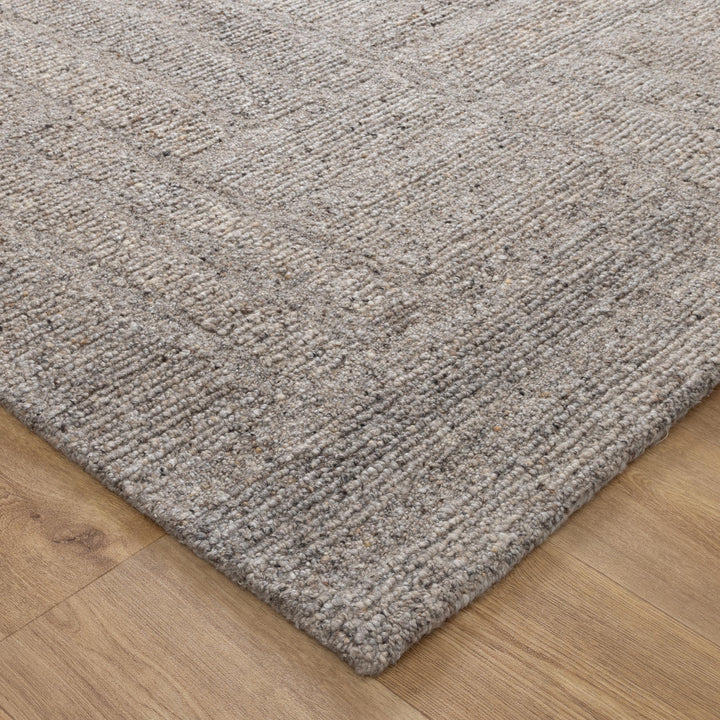 Seren Brown Grey Modern Wool Rug - New Arrival
