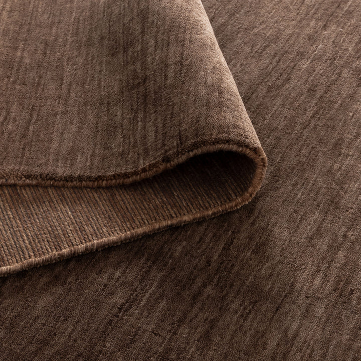 Charleston Hand-Knotted Wool Rug Brown