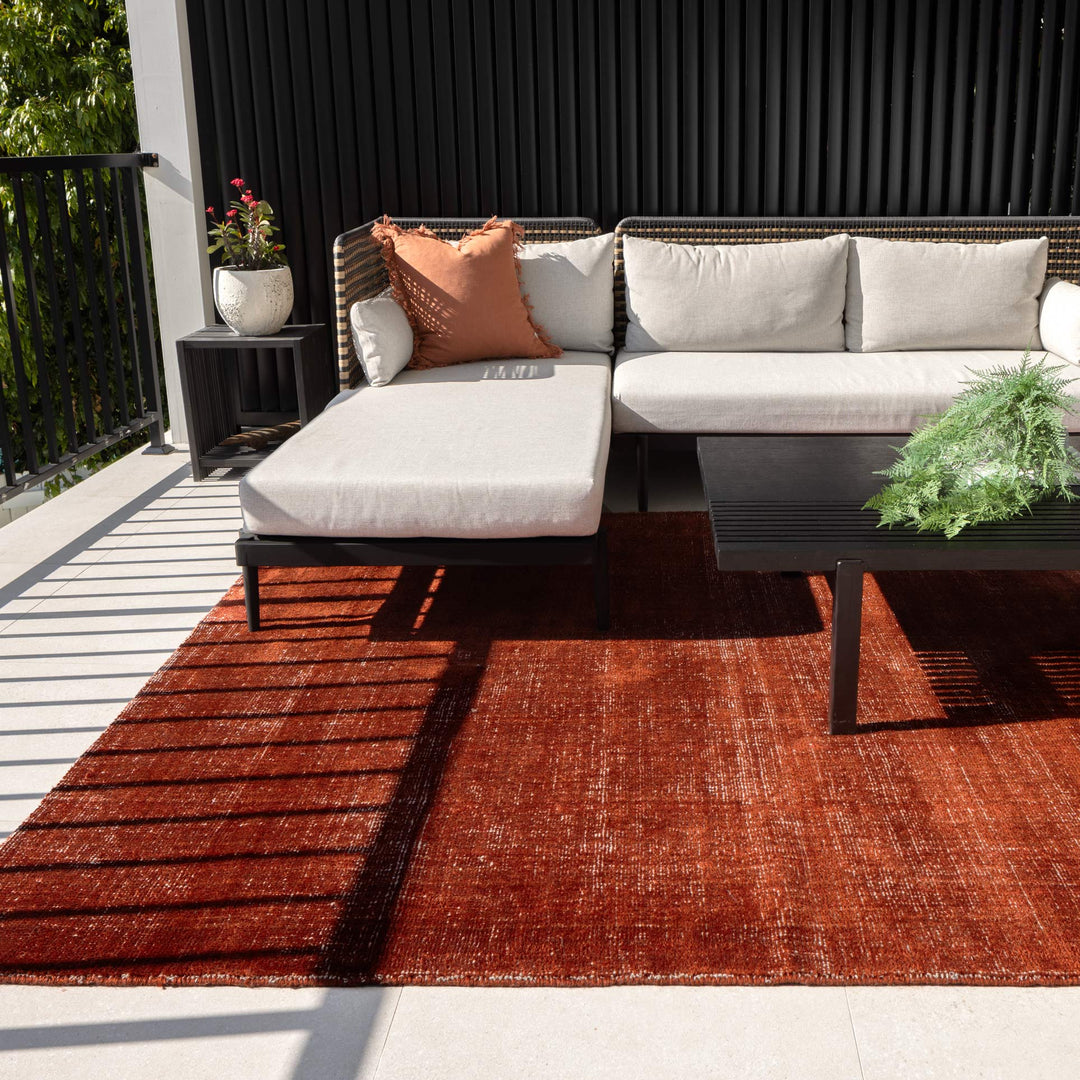 Harbour Burnt Terracotta Indoor Outdoor Rug: New Arrival
