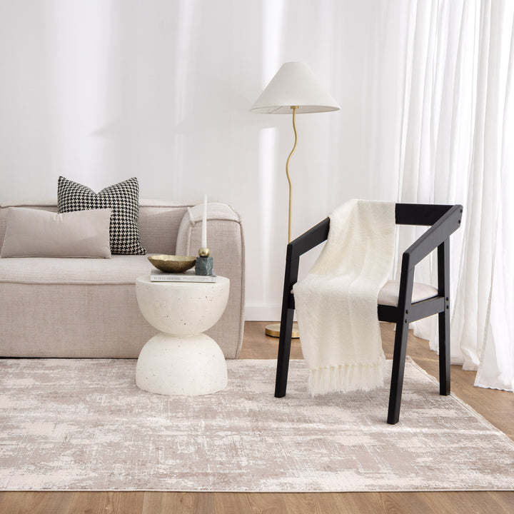 Chateau Distressed Beige and White Rug - CH07